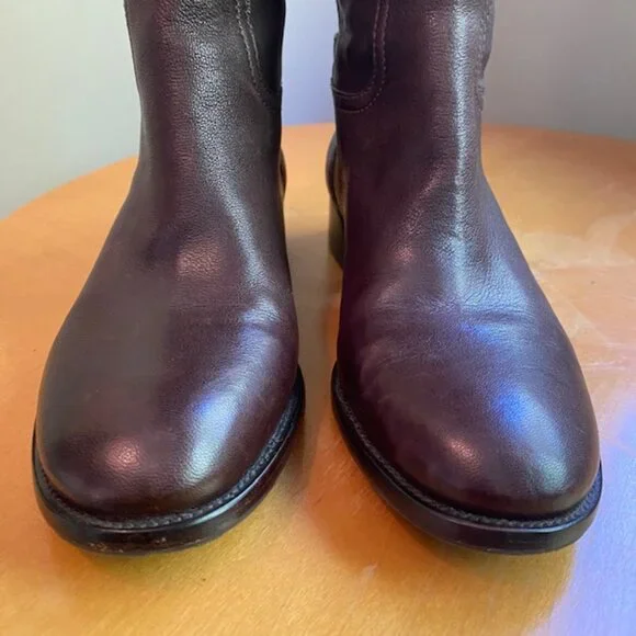 REDUCED Tory Burch Jack Landed Elastic & Leather Over The Knee Riding Boots 7 - Picture 11 of 12